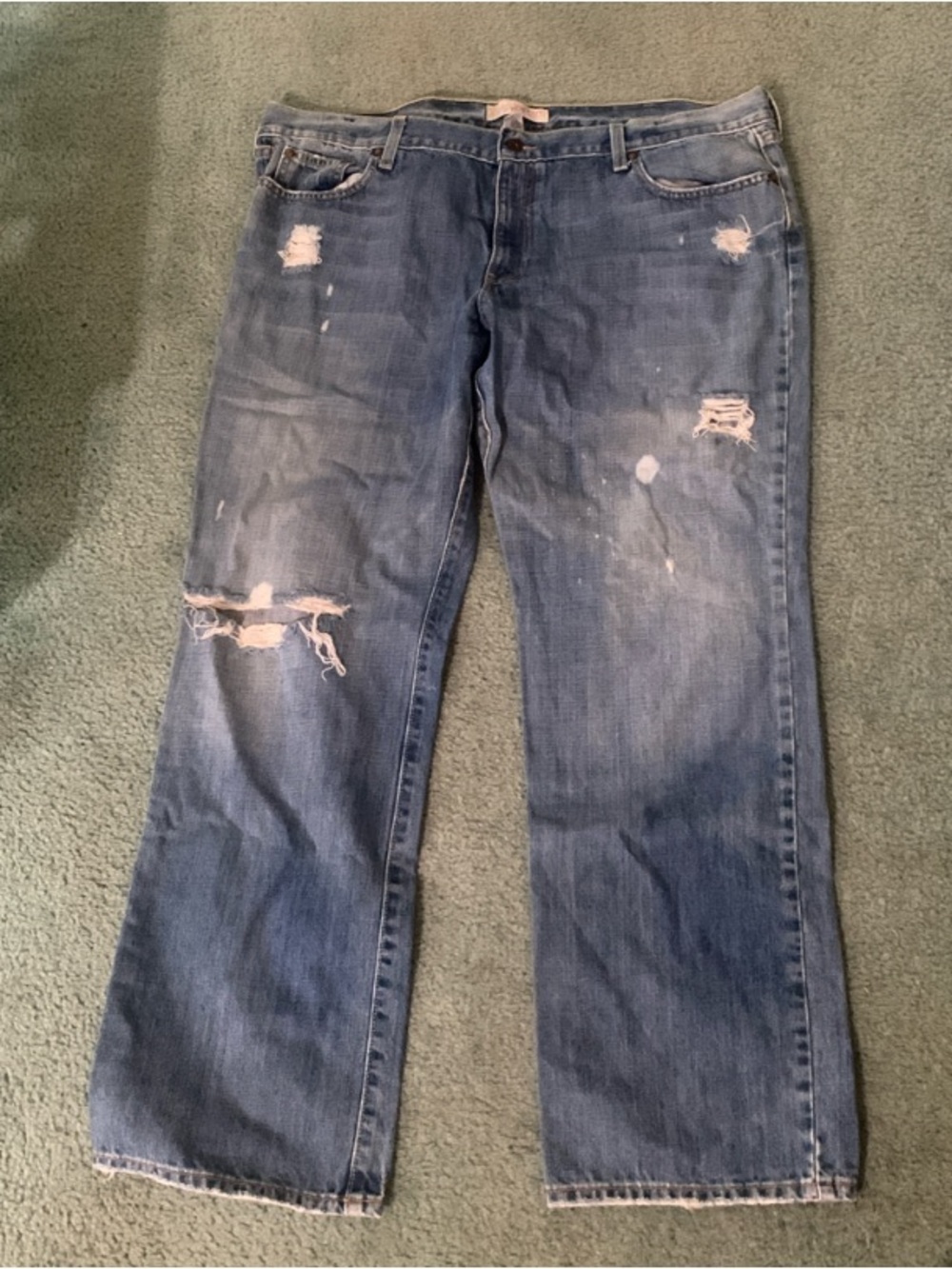 Old Navy boy cut ultra low distressed jeans size 20